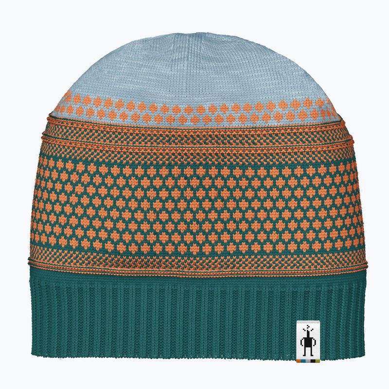 Czapka zimowa Smartwool Popcorn Cable Reversible emerald green/apricot