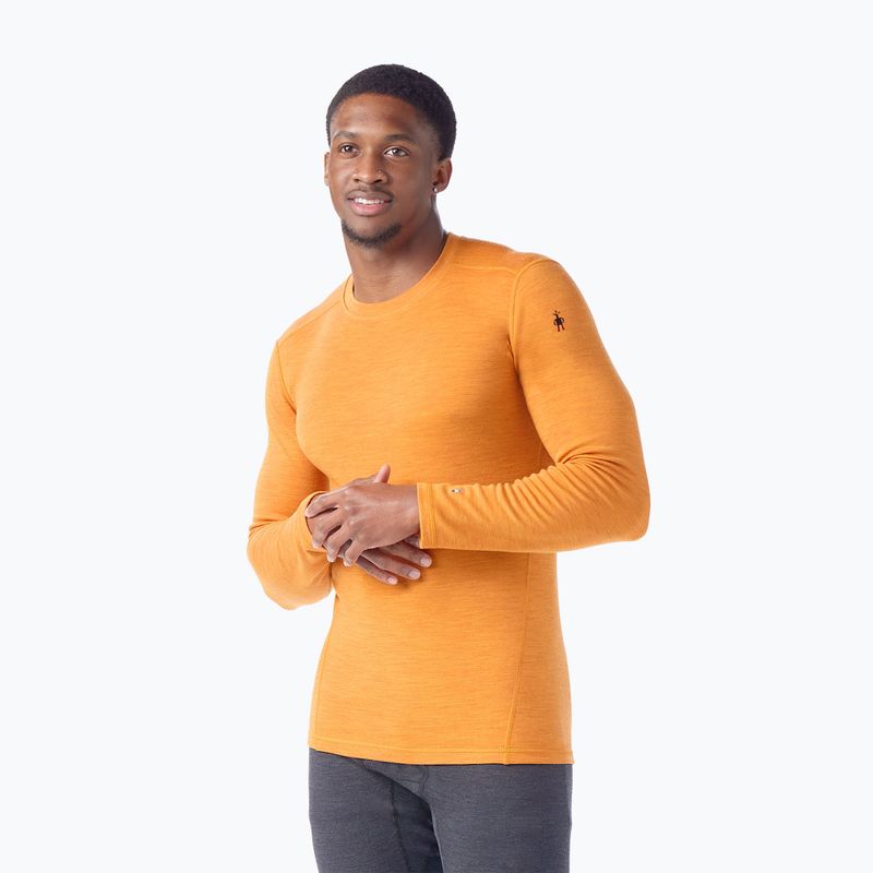 Longsleeve termoaktywny męski Smartwool Merino 250 Baselayer Crew Boxed marmalade heather