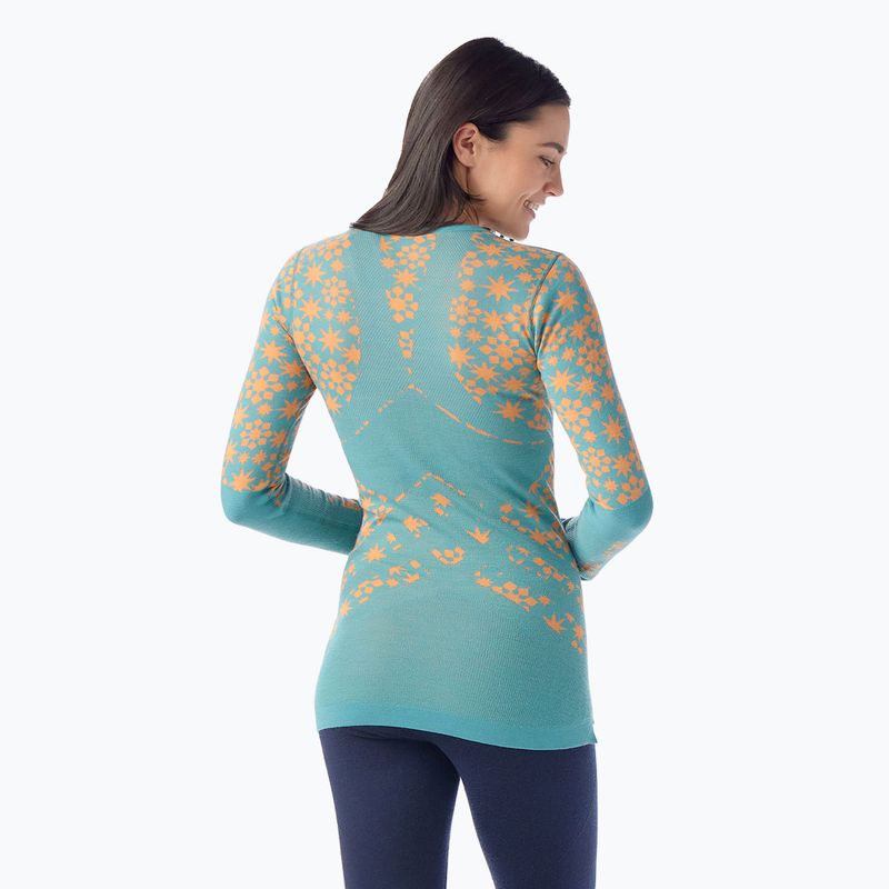 Bluza termoaktywna damska Smartwool Intraknit Thermal Merino Base Layer Pattern Crew cascade 2