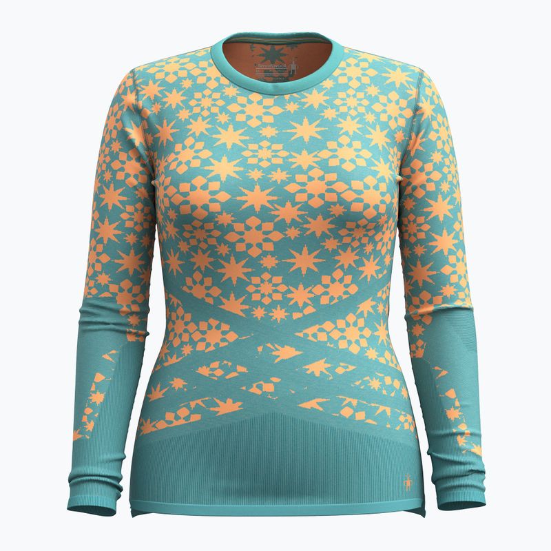 Bluza termoaktywna damska Smartwool Intraknit Thermal Merino Base Layer Pattern Crew cascade 3