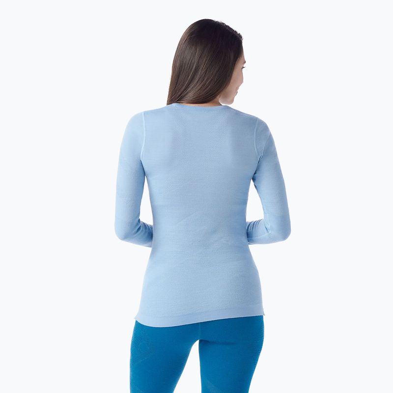 Bluza termoaktywna damska Smartwool Intraknit Thermal Merino Baselayer Crew serene blue/white 2