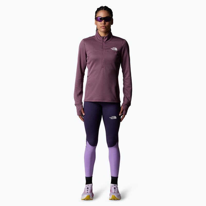 Bluza do biegania damska The North Face Winter Warm Pro 1/4 Zip midnight mauve 2