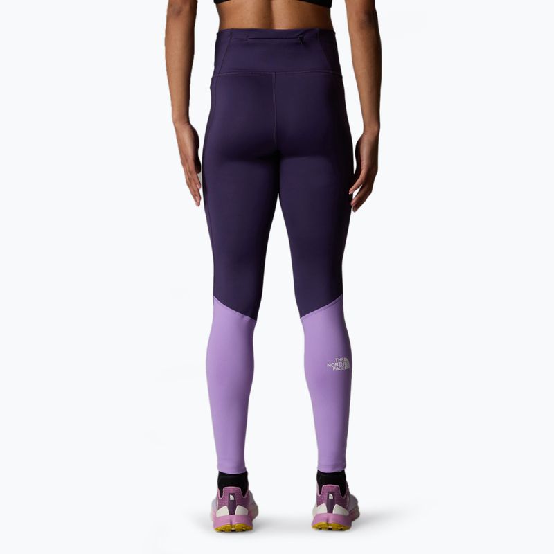 Legginsy do biegania damskie The North Face Trail Run enternal purple/purple granite 3