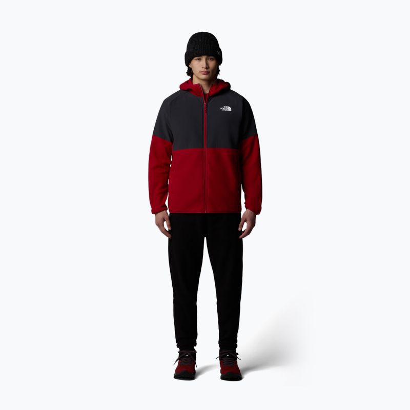 Bluza męska The North Face Glacier Heavyweight Full Zip HD garnet red/asphalt grey 2