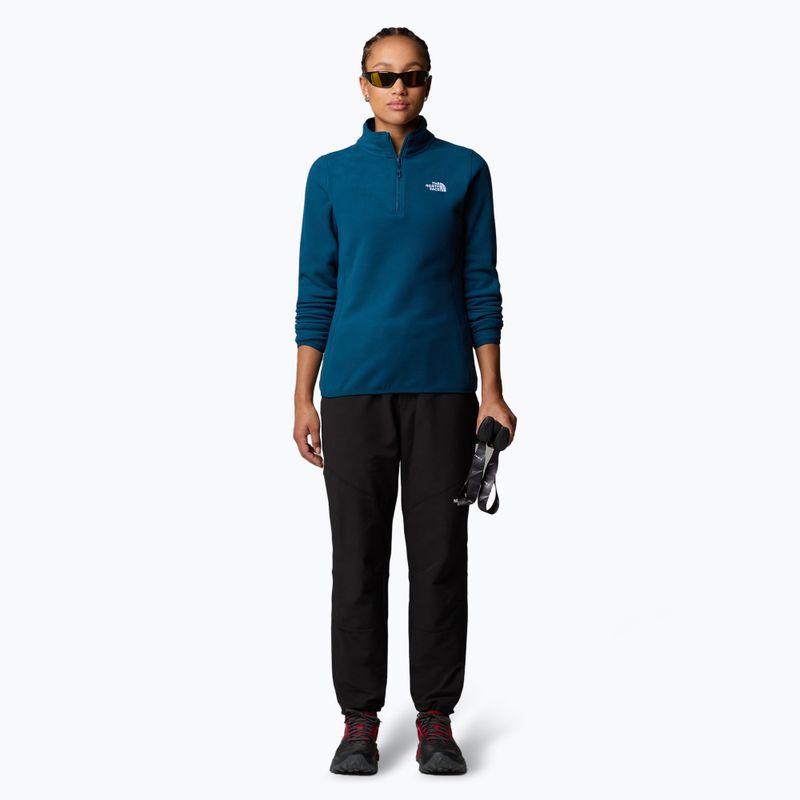 Bluza damska The North Face 100 Glacier 1/4 Zip midnight petrol 2