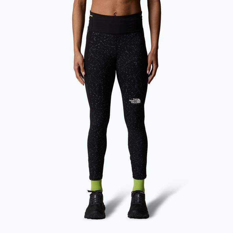 Legginsy do biegania damskie The North Face Movmynt 7/8 tnf black/tnf black trail reflective print