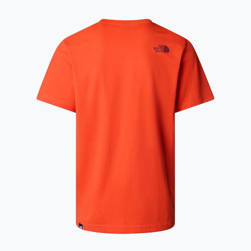 Koszulka męska The North Face Easy crimson orange/alpine plum 5