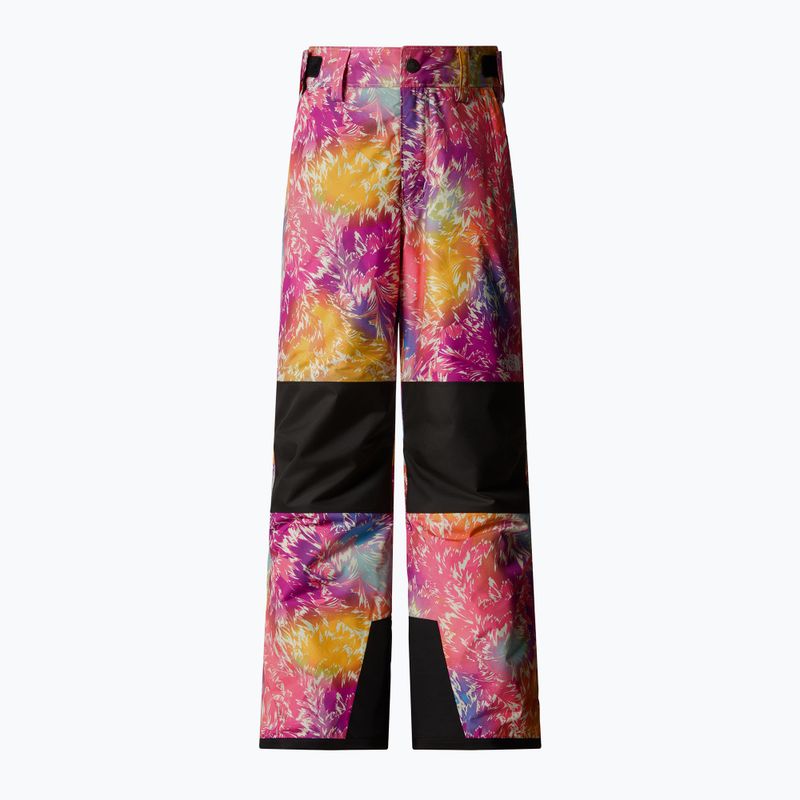 Spodnie narciarskie dziecięce The North Face Freedom Insulated radiant poppy blowing wind print 4