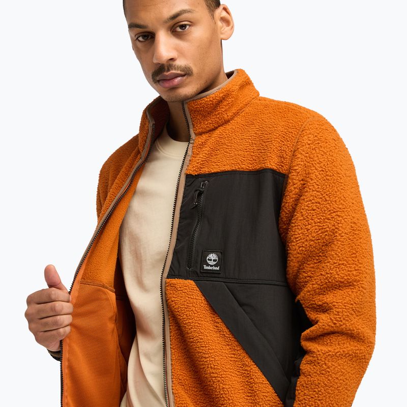 Bluza polarowa męska Timberland Sherpa Mix Media Fleece umber 5