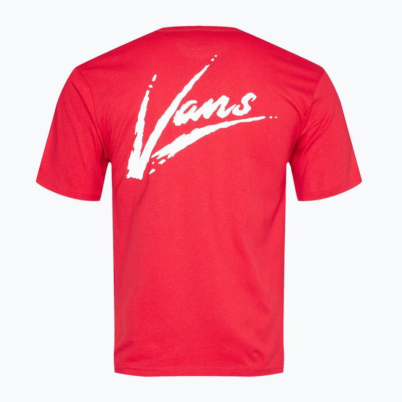 Koszulka męska Vans Dettori Loose Fit racing red/ marshmallow 2