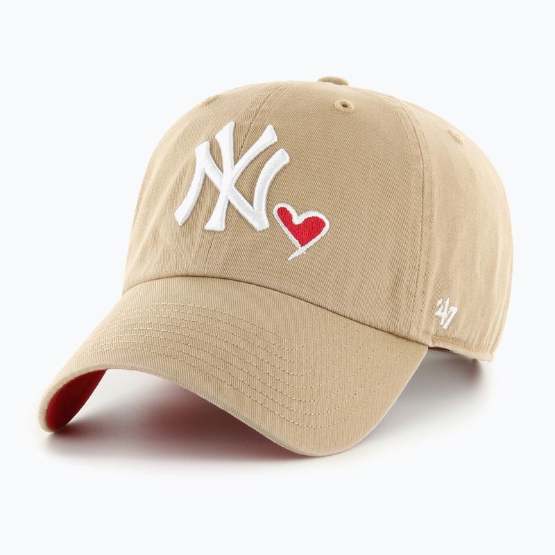 Czapka z daszkiem 47 Brand MLB New York Yankees Icon CLEAN UP khaki