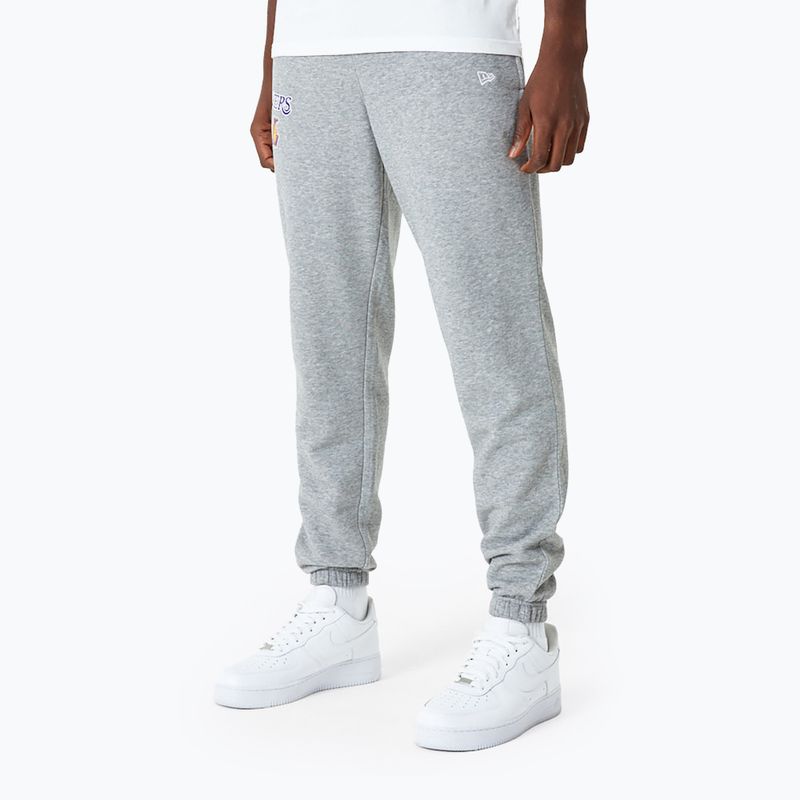 Spodnie męskie New Era NBA Essentials Jogger Los Angeles Lakers grey med 3