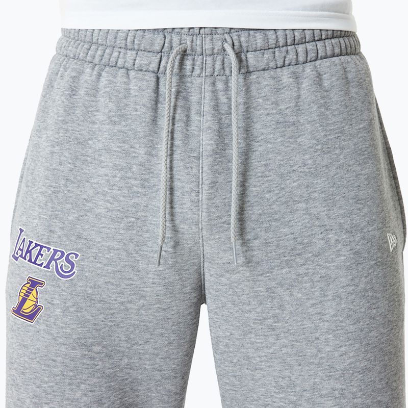 Spodnie męskie New Era NBA Essentials Jogger Los Angeles Lakers grey med 4