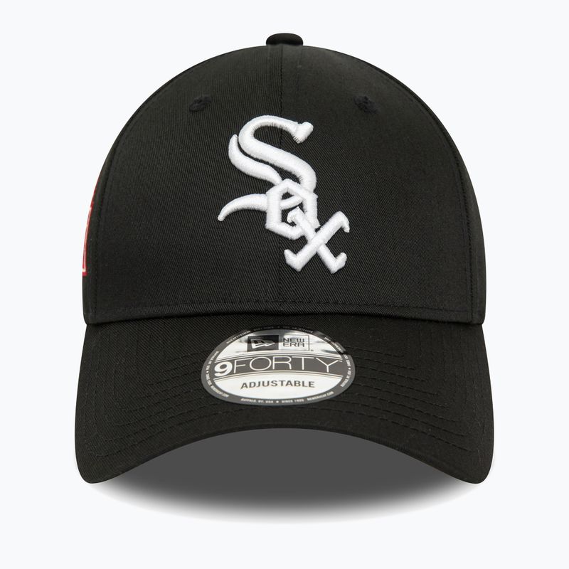 Czapka z daszkiem męska New Era Patch 9Forty Chicago White Sox black 3