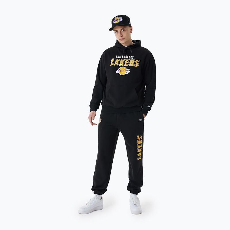 Bluza męska New Era Team Script OS Hoody Los Angeles Lakers black 3