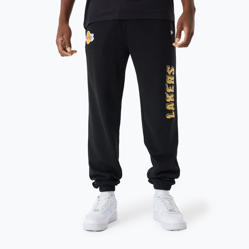 Spodnie męskie New Era NBA Team Script Jogger Los Angeles Lakers black