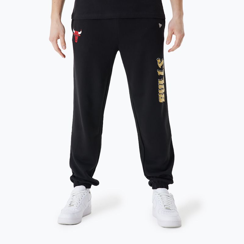 Spodnie męskie New Era NBA Team Script Jogger Chicago Bulls black