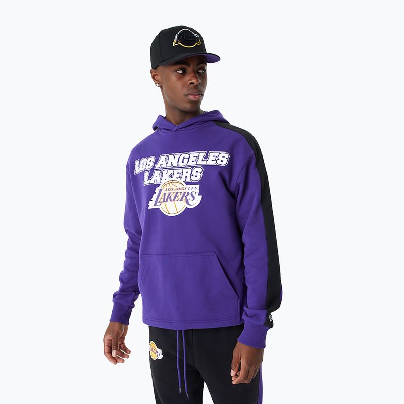 Bluza męska New Era NBA Large Graphic OS Hoody Los Angeles Lakers purple