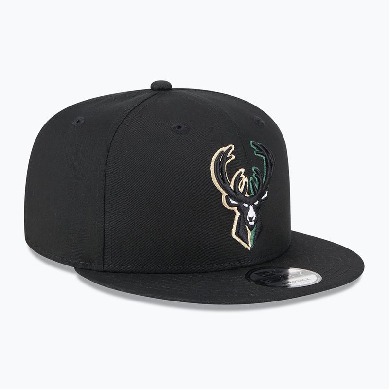 Czapka z daszkiem New Era Split Logo 9Fifty Milwaukee Bucks black