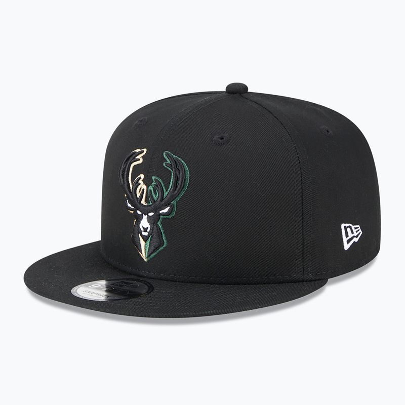 Czapka z daszkiem New Era Split Logo 9Fifty Milwaukee Bucks black 2