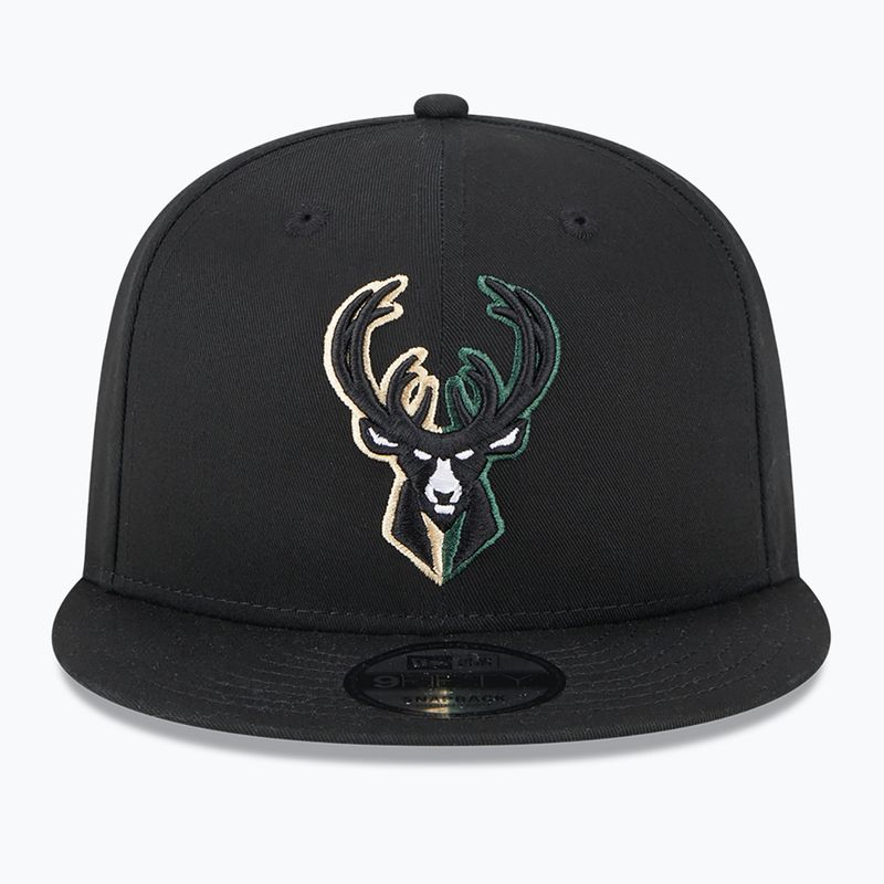 Czapka z daszkiem New Era Split Logo 9Fifty Milwaukee Bucks black 3