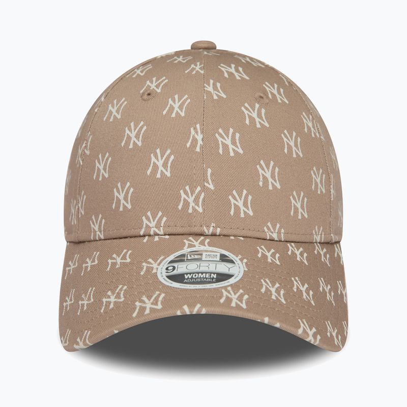 Czapka z daszkiem damska New Era Monogram 9Forty New York Yankees pastel brown 3