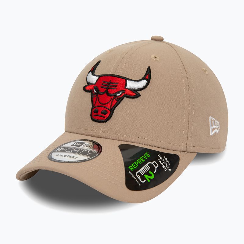 Czapka z daszkiem męska New Era Repreve 9Forty Chicago Bulls pastel brown