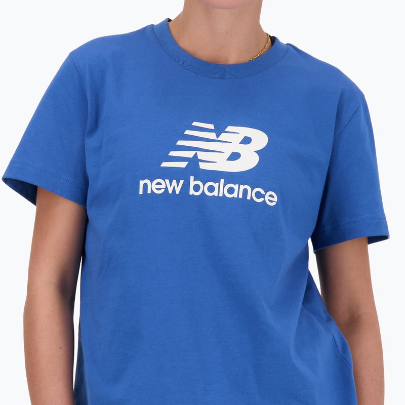 Koszulka damska New Balance Jersey Stacked Logo T-Shirt blueagat 4