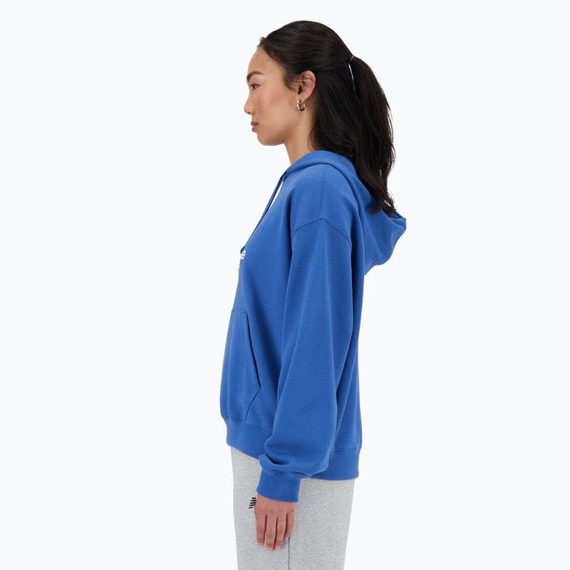 Bluza damska New Balance French Terry Stacked Logo Hoodie blueagat 2