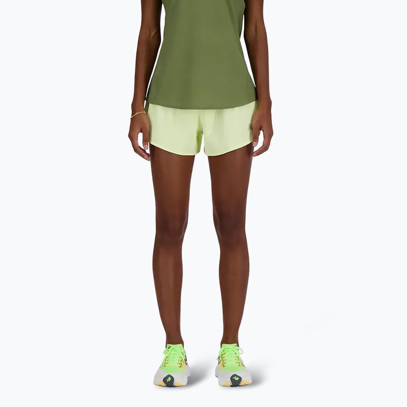 Spodenki damskie New Balance RC Seamless 3" lime light 3