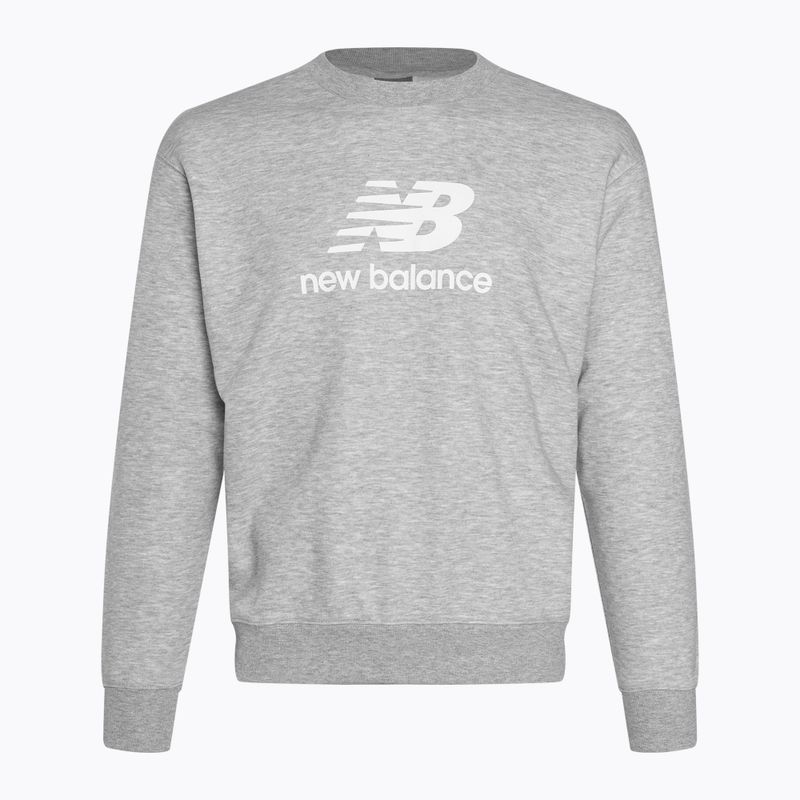 Bluza męska New Balance Stacked Logo French Terry Crew athletic grey 3