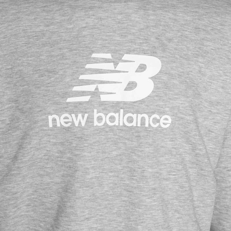 Bluza męska New Balance Stacked Logo French Terry Crew athletic grey 5