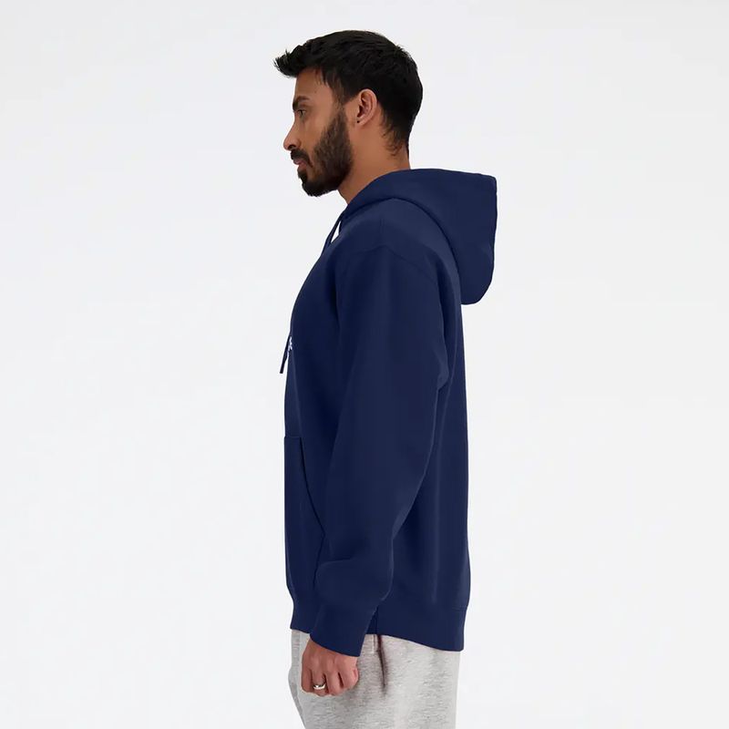 Bluza męska New Balance Stacked Logo French Terry Hoodie navy 3