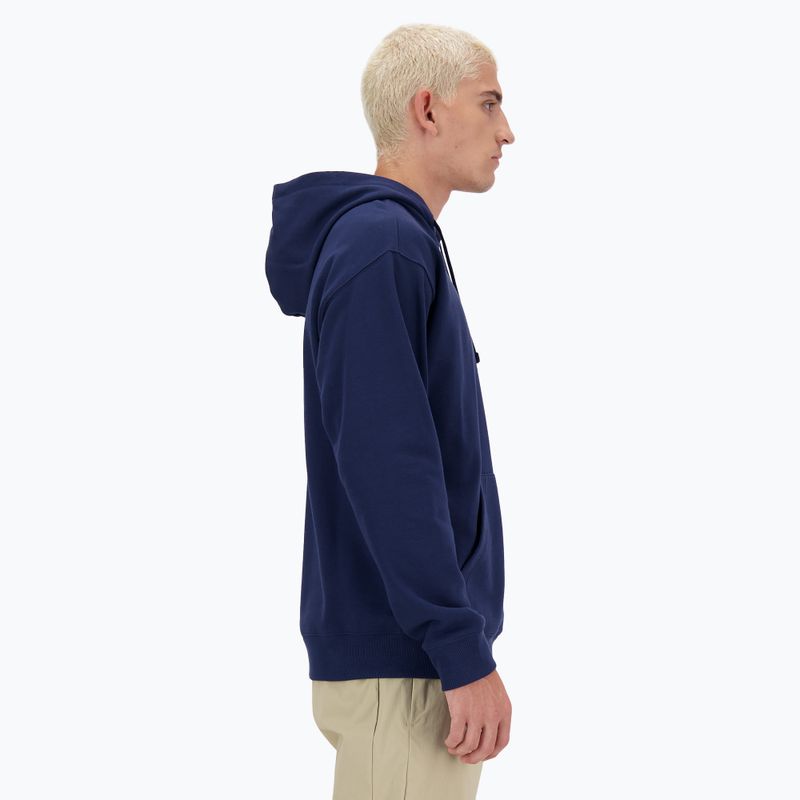 Bluza męska New Balance Small Logo French Terry Hoodie nb navy 2