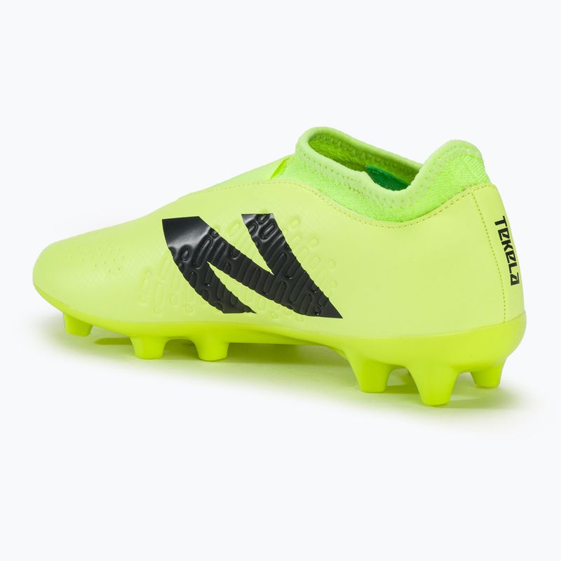 Buty piłkarskie dziecięce New Balance Tekela Magique V4+ FG bleached lime glo 3