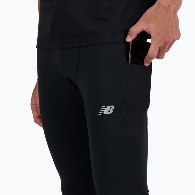 Legginsy do biegania męskie New Balance Athletics Sleek Run black 4