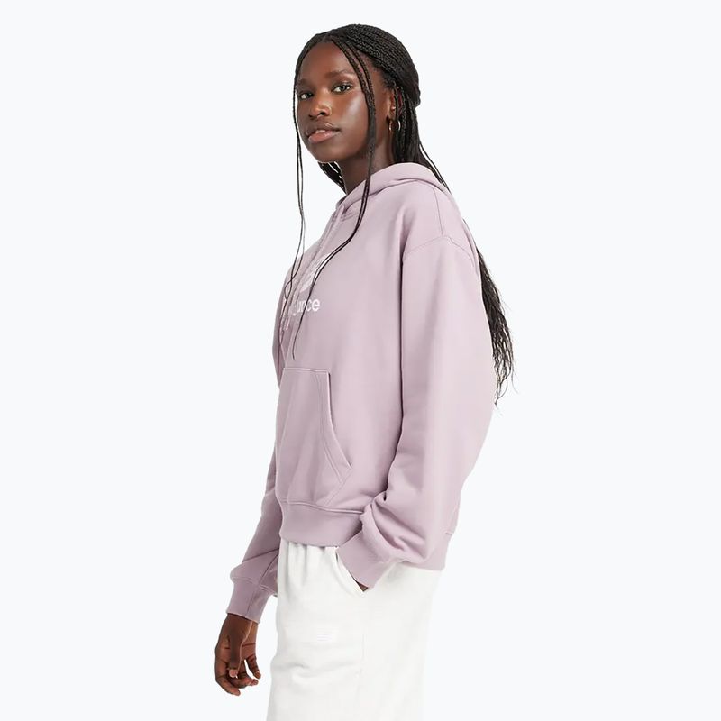 Bluza damska New Balance French Terry Stacked Logo Hoodie icewine 3