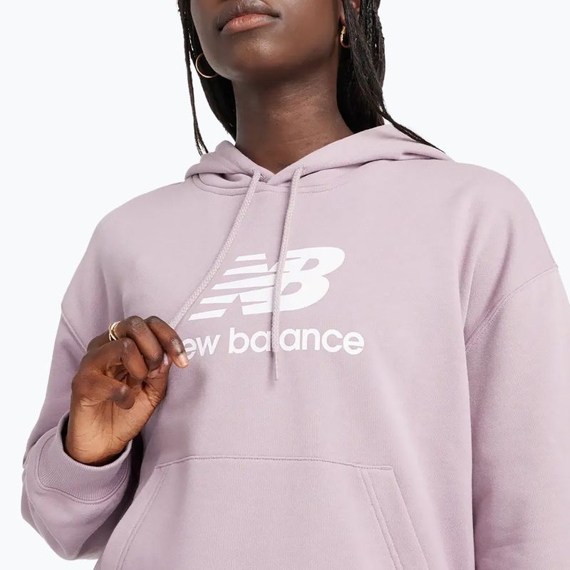 Bluza damska New Balance French Terry Stacked Logo Hoodie icewine 4