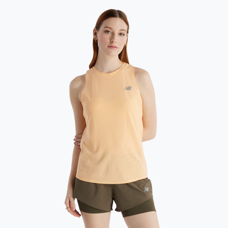 Tank top do biegania damski New Balance Jacquard Slim Tank peach blossom