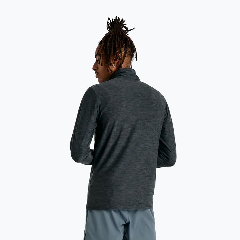 Bluza do biegania męska New Balance Space Dye 1/4 Zip black heather 3