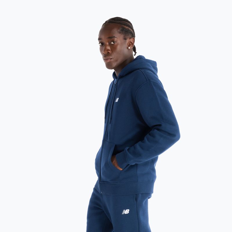 Bluza męska New Balance Core Brushed Full Zip navy 2