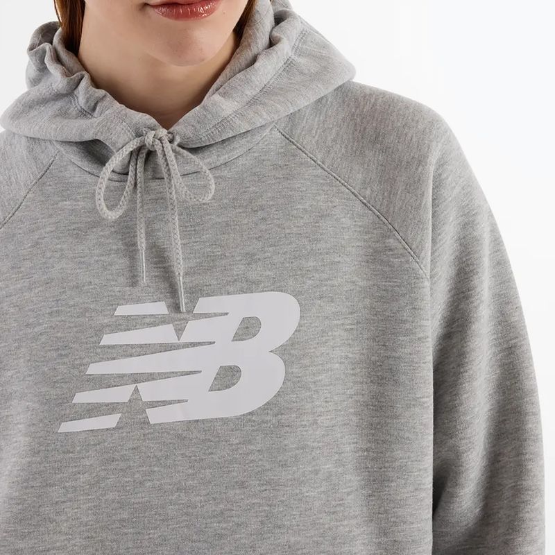 Bluza damska New Balance Fleece Hoodie athletic grey 5