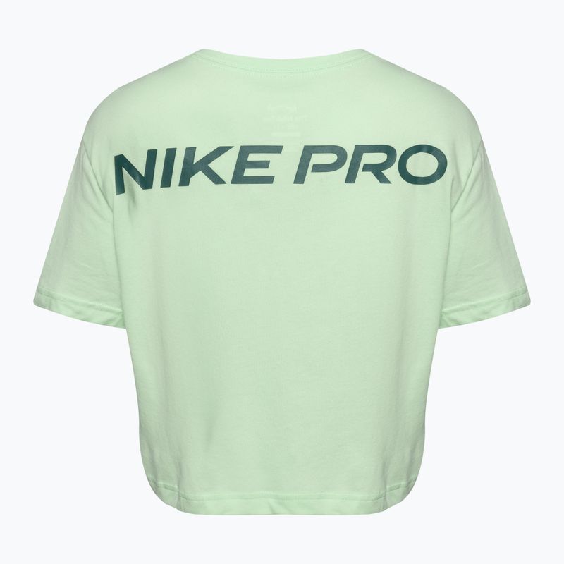 Koszulka treningowa damska Nike Pro Dri-Fit Cropped vapour green 2