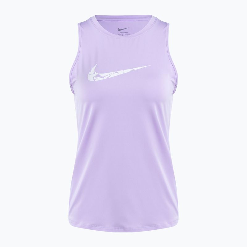 Koszulka do biegania damska Nike One Graphic Tank lilac bloom/white