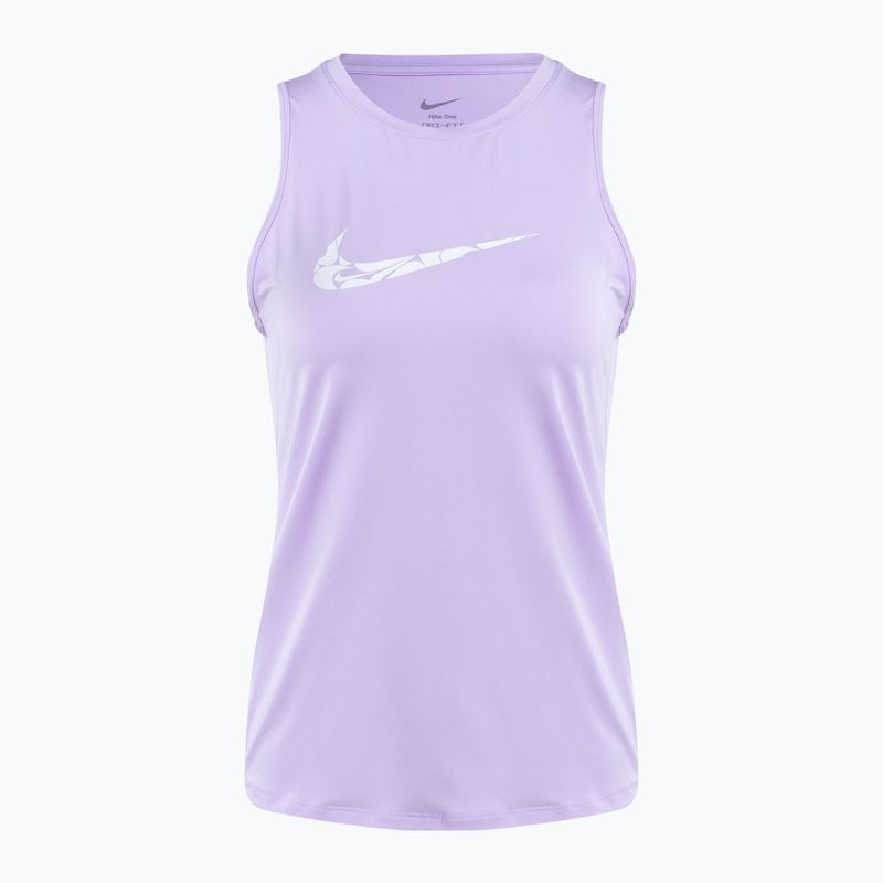 Tank top do biegania damski Nike One Graphic Tank lilac bloom/white