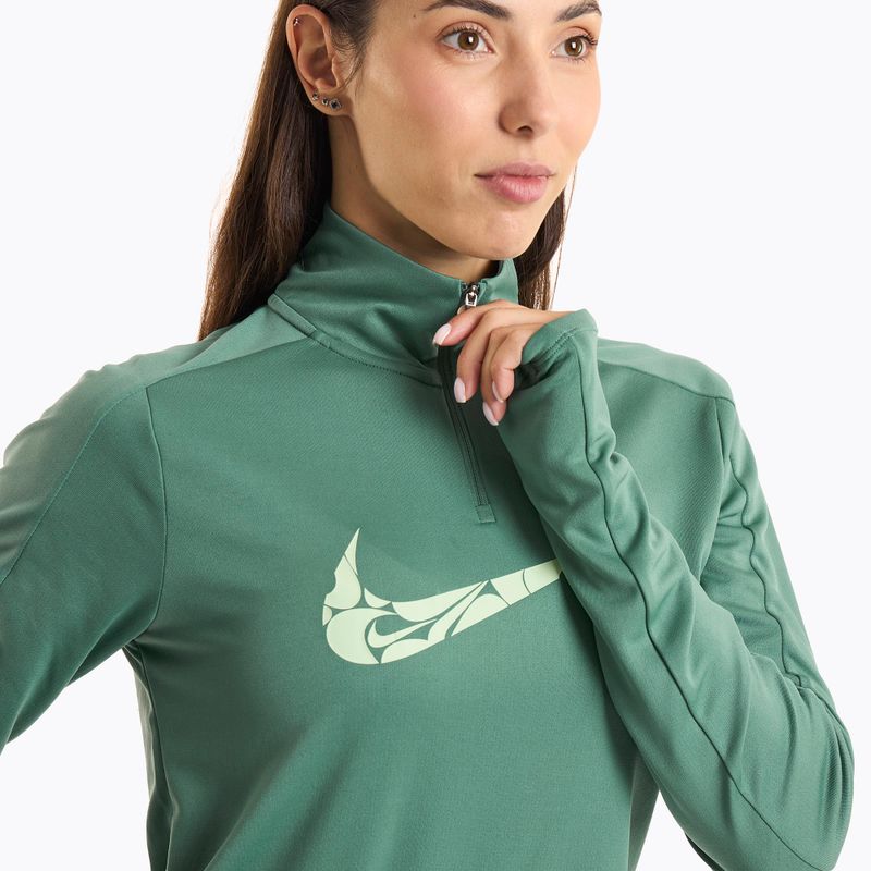 Bluza do biegania damska Nike Swoosh Dri-FIT 1/4-Zip Mid bicoastal/vapor green 3