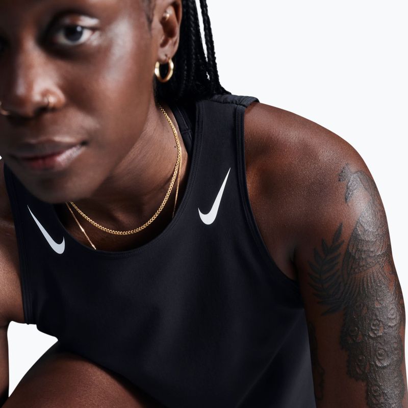 Koszulka do biegania damska Nike AeroSwift Dri-Fit ADV Cropped Tank Top black/white 5