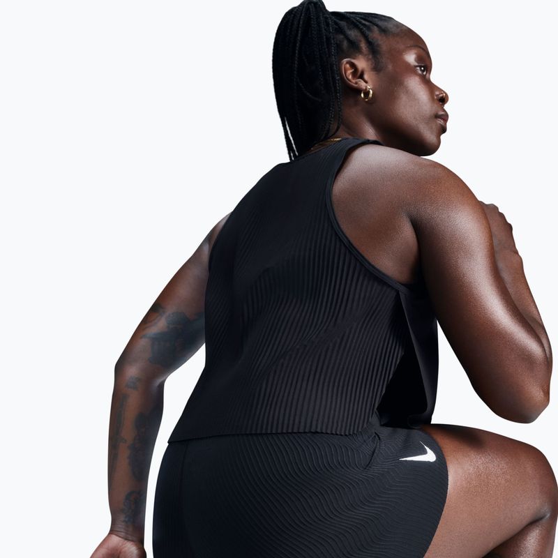 Koszulka do biegania damska Nike AeroSwift Dri-Fit ADV Cropped Tank Top black/white 6