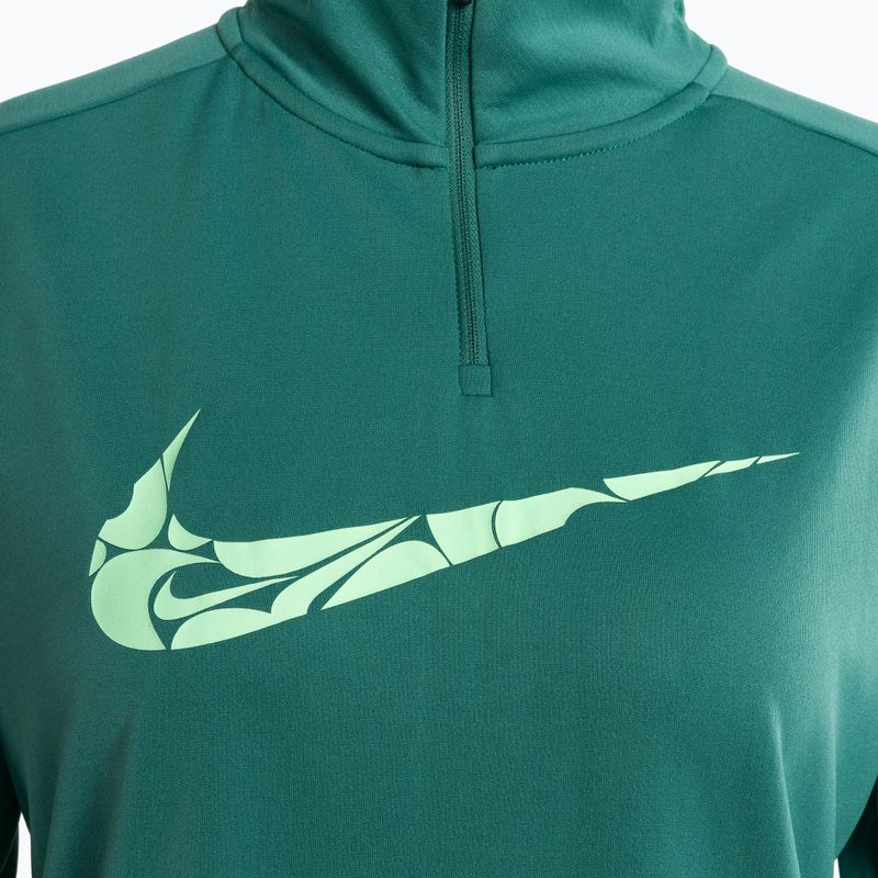 Bluza do biegania damska Nike Swoosh Dri-FIT 1/4-Zip Mid bicoastal/vapor green 3