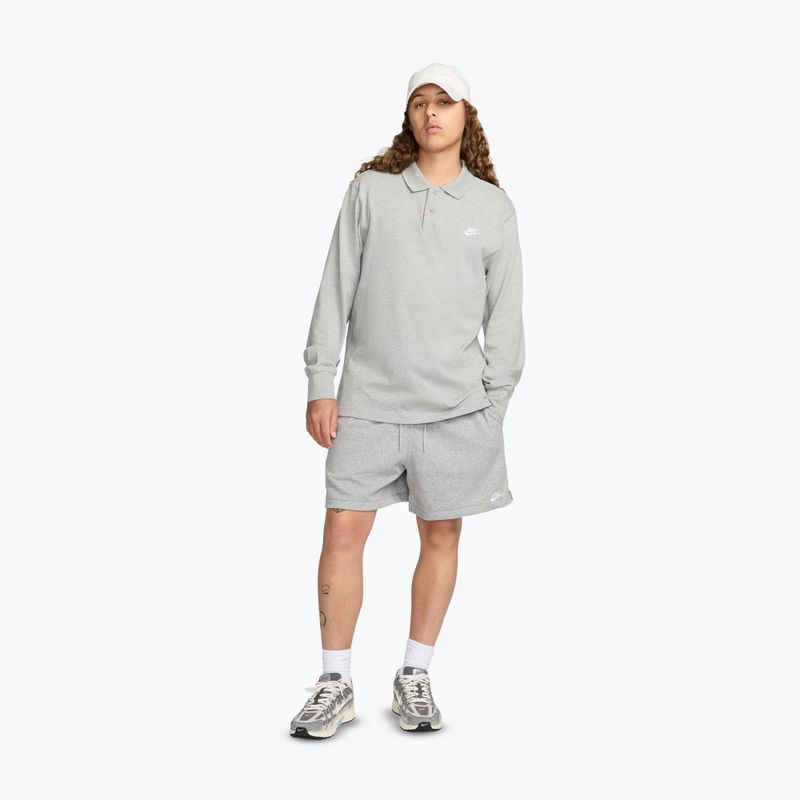 Spodenki męskie Nike Club French Terry Flow dark grey heather/light smoke grey/white 2